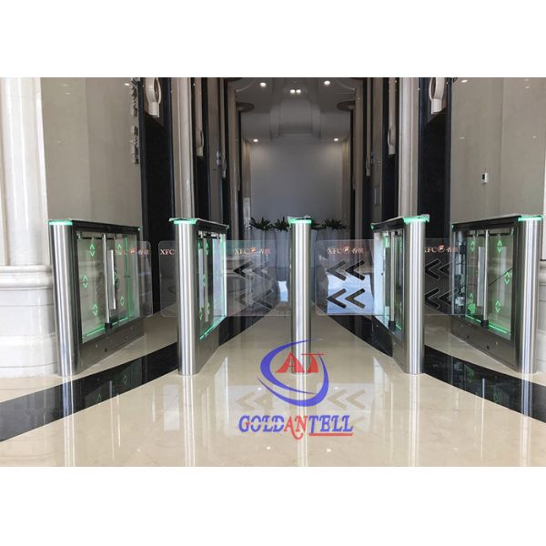 304 SS Speed Gate Turnstile With Face Recognition Thermal Camera