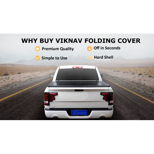 Viknav for Ford F150 Truck Bed Replacement Tonneau Cover Matte Black Trifold