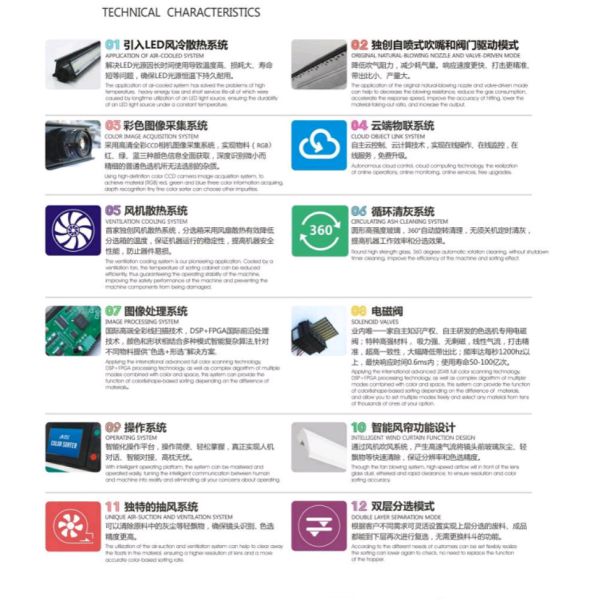 Large Particle Quartz Sorting Machine Mineral color sorting machine