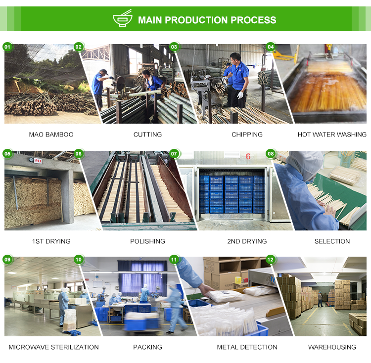 Disposable Twins 23cm Bamboo Cooking Chopsticks