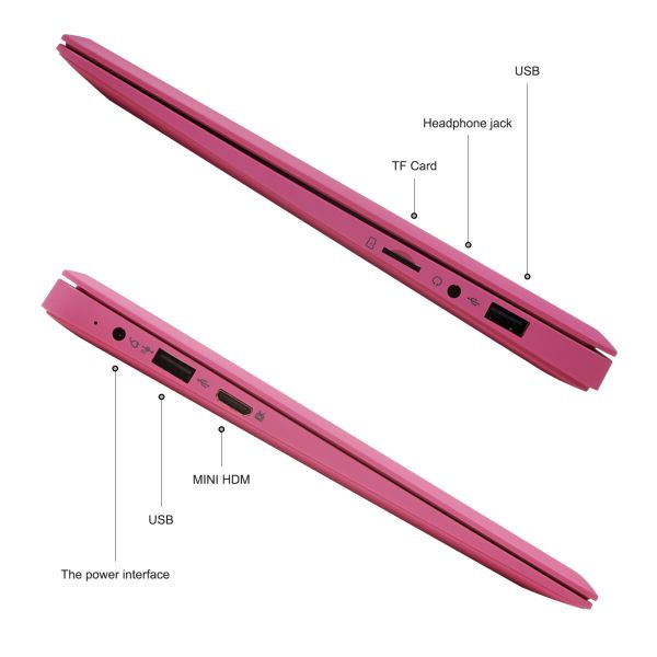 Student Friendly Android Laptop Computer 2GB RAM 64GB ROM Portable 10.1'' Android Laptop