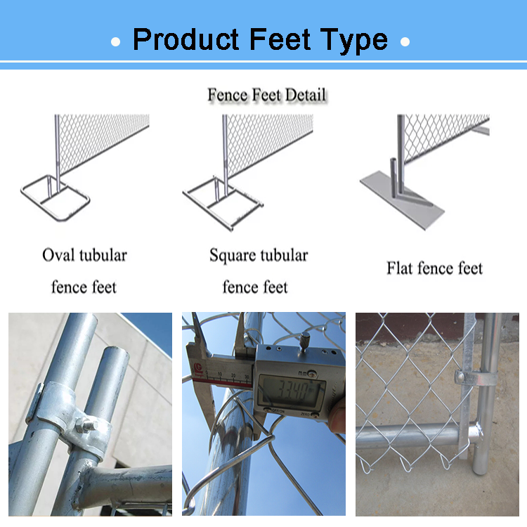 American Portable Chain Link Temporary Fence For Construction Site Temporary Fencing