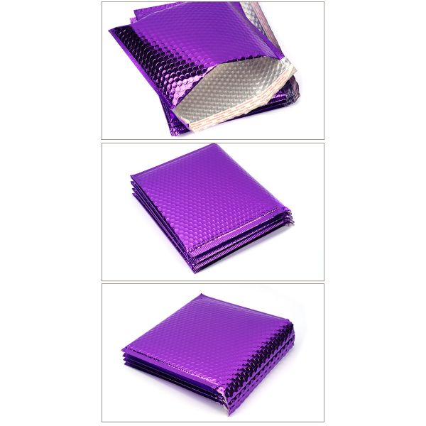 ODM Reusable Shipping Packaging Aluminized Film Metallic Bubble Mailer