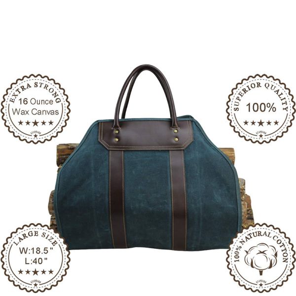 Heavy Duty Canvas Log Carrier Durable For Indoor / Outdoor Fire Building