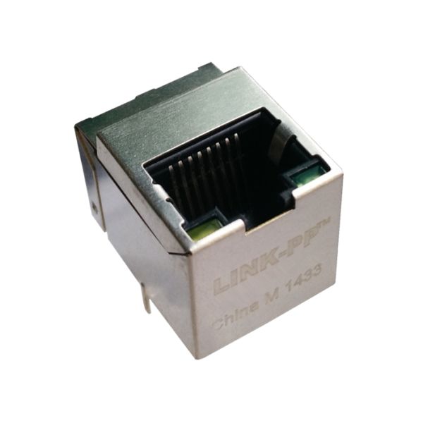 1840419 Rj45 Vertical Entry Modular Jack Integrated Magnetics 10/100M 1840419-1