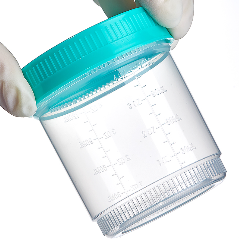 90ml PP Material Sample Cup With Screw bottle Cap Non-sterile