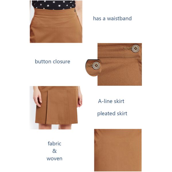 Brown polyester women's skirt for all kinds of people