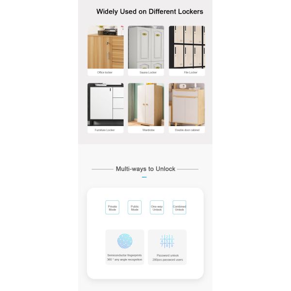 Electronic Proximity RFID Digital Cabinet Locker Lock For Gym And Fitness Changing Room