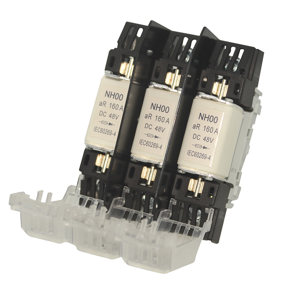 China NH00 copper low voltage 160 amp 3P polyester knife blade fuse wholesale
