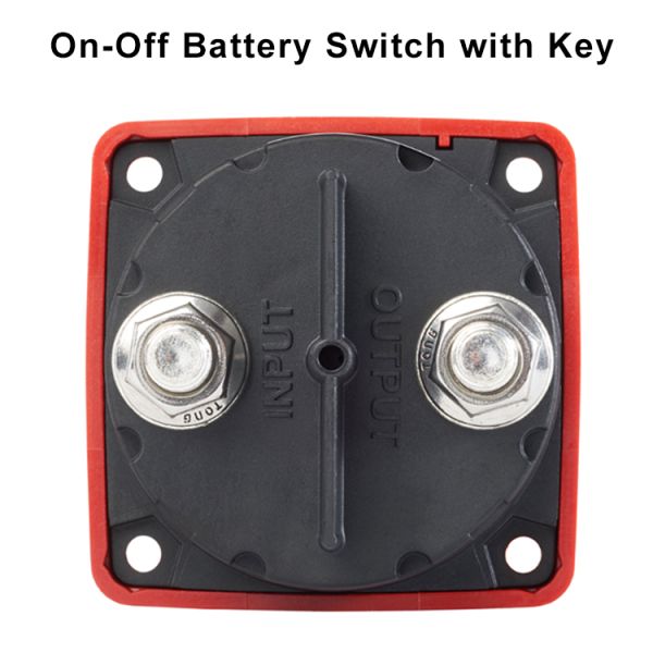 Single Circuit M Series 6005 Mini On Off Master Cut Red Battery Switch with Key