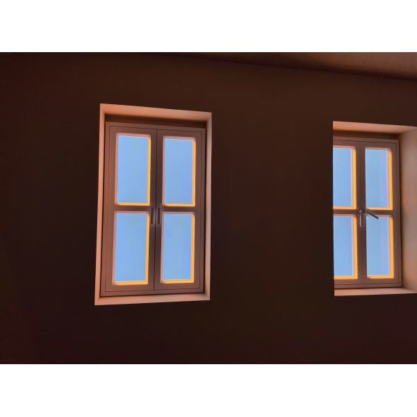 Smart Fake Window Light CRI 95 Wall Mountable L1332*W781*H66mm Controlled by App and Remote for Natural Ambience