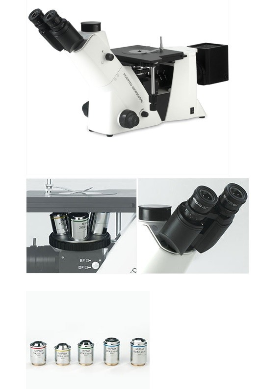 China Trinocular Inverted Metallurgical Microscope Adjustable 10X-22mm Eyepiece wholesale