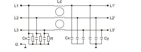 30MHz 3 Phase EMI Filter Surface Mount Low Pass EMC Noise Filter