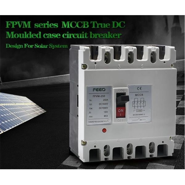 Dc Mccb Distribution System MCCB PV Solar Panel Dc Circuit Breaker 550V