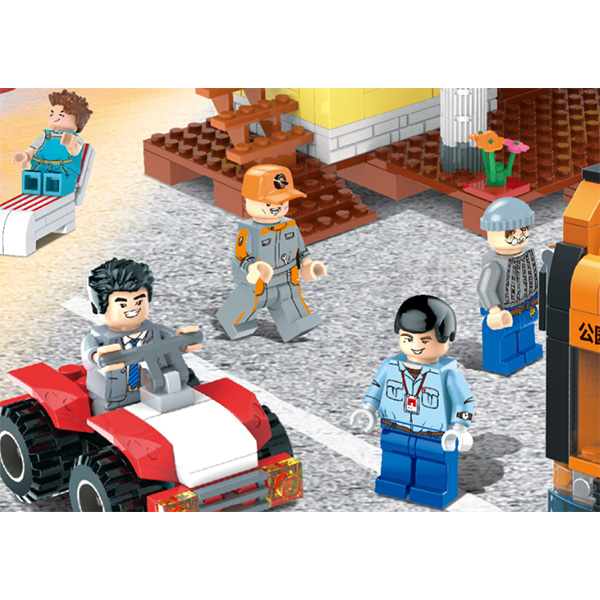 435Pcs Children's Plastic Building Blocks Sets Mini City Scene 2 Assorted