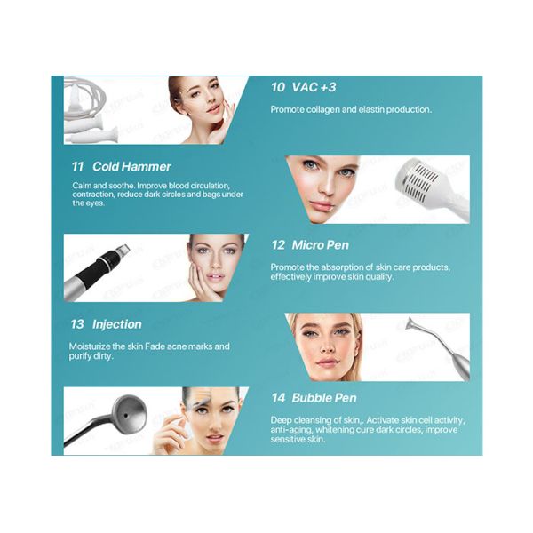 14 In 1 Hydra Facial Machines Oxygen Diamond Dermabrasion Jet Peel Hydro Machine