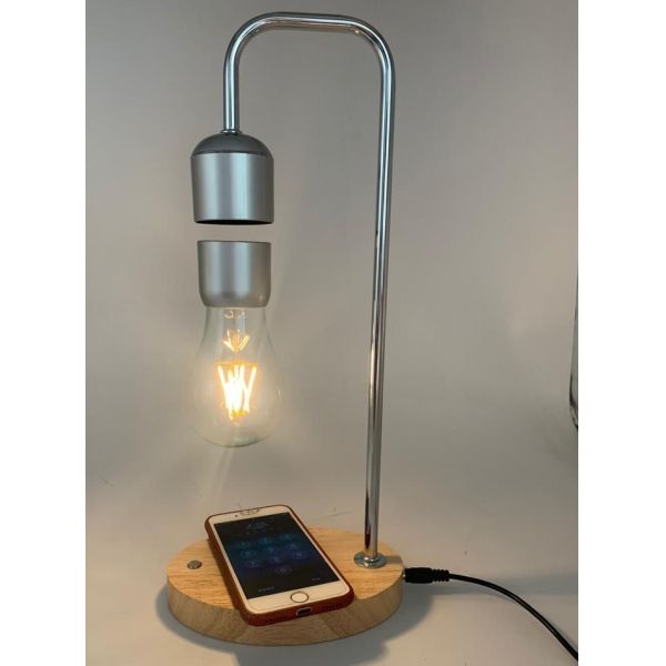 new hotsale magnetic levitation lamp with wireless charging for cellphone iphone