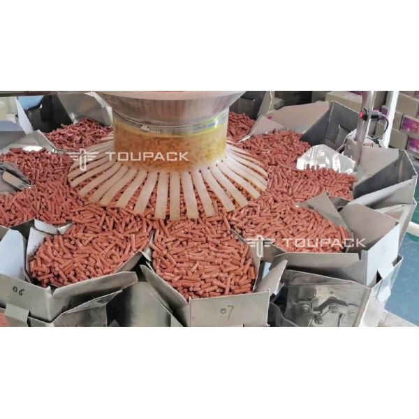Full Automatic Vertical Granule Packing Machine Dog Cat Food Packaging Fish Turtle Animal Feed Weighing