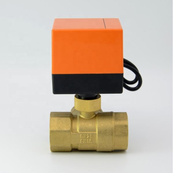 Air conditioning floor heating Parts electric two way ball valve three wire two control one control Brass water heat