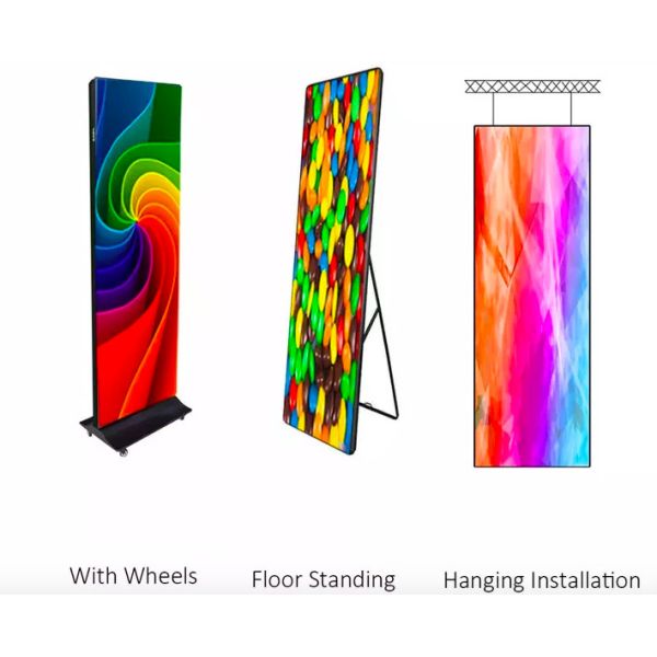 Floor Standing WIFI Control Poster Led Display Light Weight Magic Digital Mirror P2.5