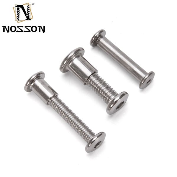 Metric Grade 8.8 A2-50 M6 Stainless Steel 304 Flat Hex Socket Head Male and Female Chicago Screws with Nut DIN Standard