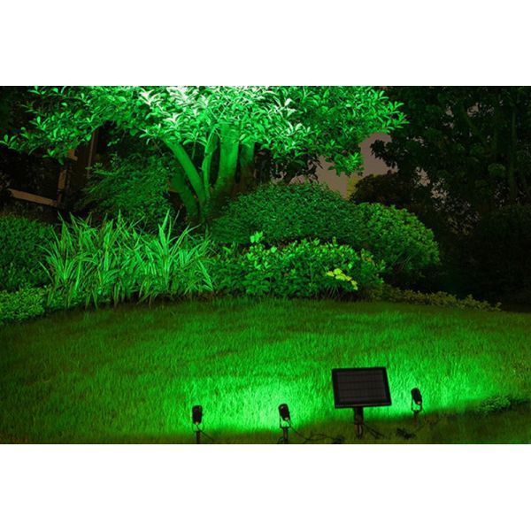 led outdoor garden lawn use waterproof landscaping ground smartyard triple lampheads 3pcs lamphead solar spotlight 3*5w