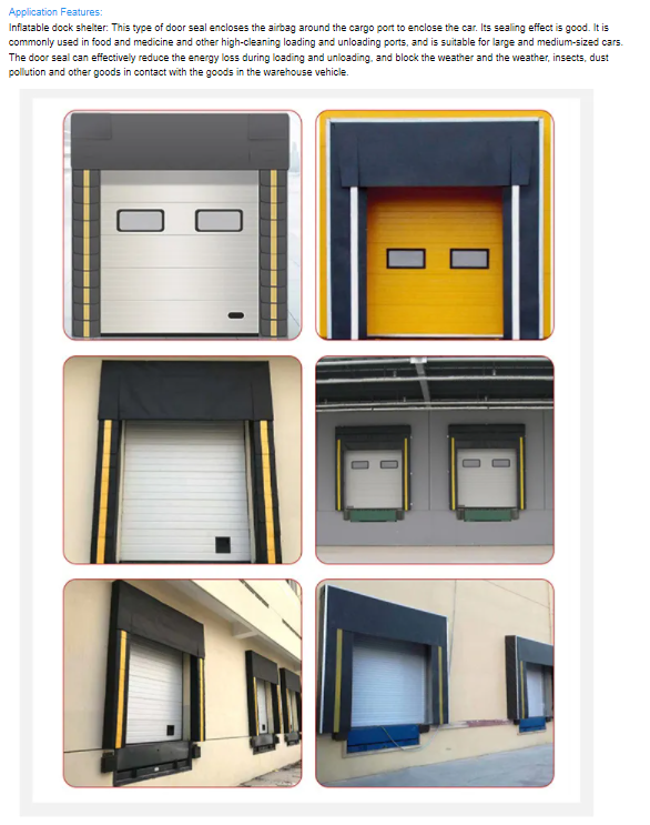 Adjustable Loading Dock Door Shelter For Trucks Of House Container Pvc Dock