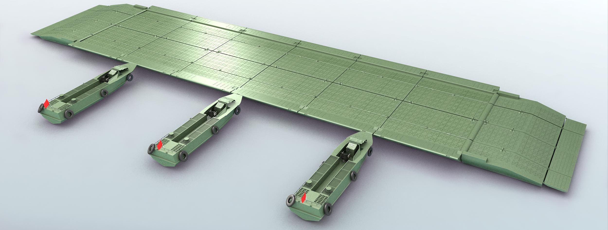 China Self - Propelled Heavy Emergency Pontoon / Ribbon Pontoon / Military Pontoon Bridge wholesale