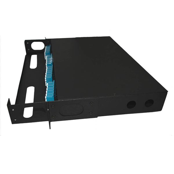 Singlemode 1U MPO Patch Panel , Cold Rolled Steel Optical Patch Panel