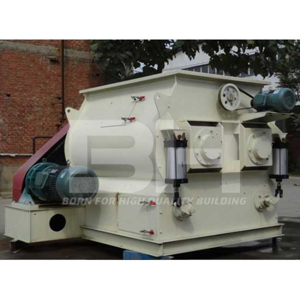 Professional Dry Mortar Mixer / Double Shaft Paddle Mixer With Long Service Life