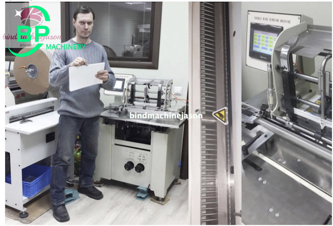 Calendar Double Wire O Binding&Closing Machine DWM520 With Calendar Hanger Feeding Device