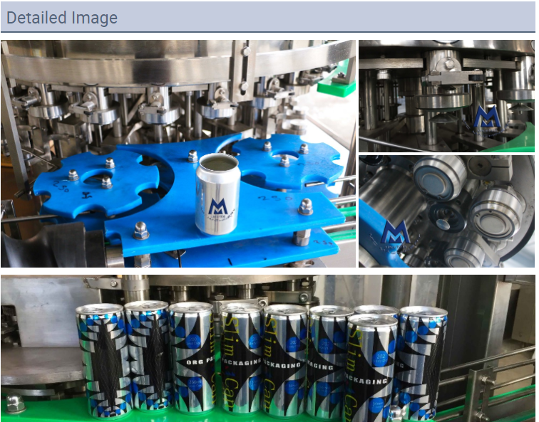 PLC Control SGS Aluminum Can Filling Machine Bottle Filling And Sealing Machine