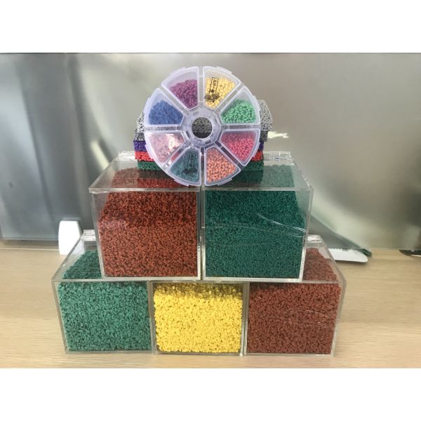 Rice Shape Odorless Black Colored Rubber Granules