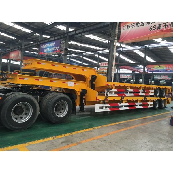 Truck Trailer 3 axles flatbed semi-trailer platform 40ft 48ft for container transport