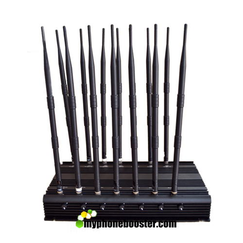 14 Antennas 35W High Power Adjustable Cell Phone Signal Jammer Blocker Jam GSM DCS 3G 4G Wimax Wifi GPS Camera UHF VHF