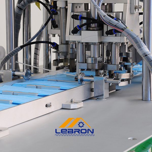 PLC Control Surgical Mask Making Machine , Medical Face Mask Production Line