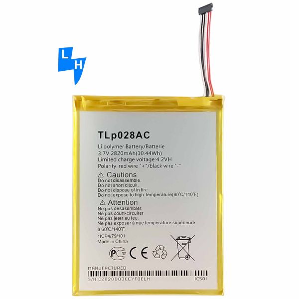 Double IC Protection Rechargeable Batteries for Alcatel 1216X PIXI7 1215 2820mAh