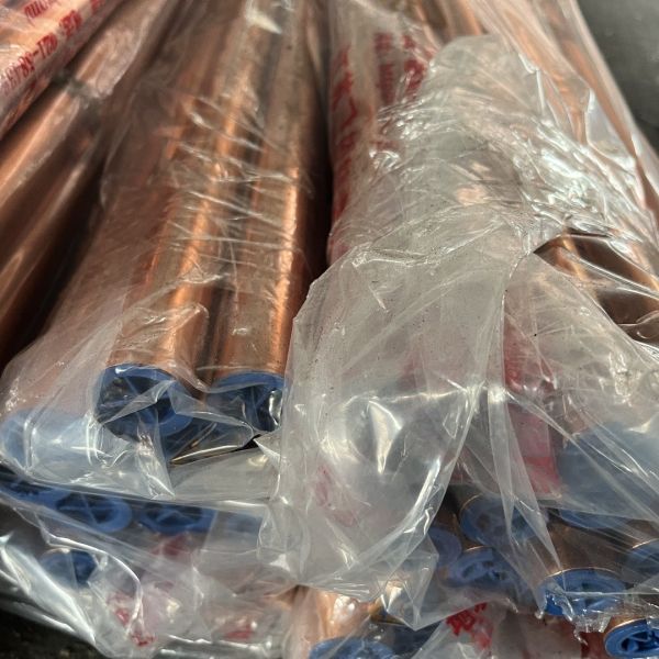 Copper Tube Pure 99,9% JIS H3300 C1100 OD 1 1/4 x thk.2 mm x L 3500 mm Used For Air Condition