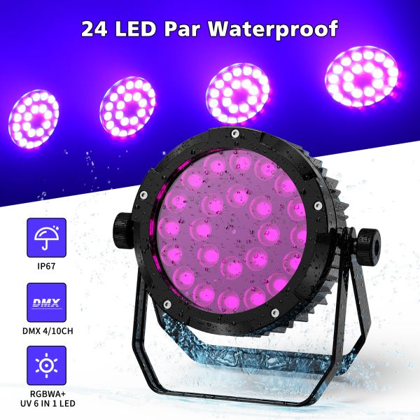 4100K Led Par Can Stage Lights RGBWA+UV 6In1 Par Stage Light