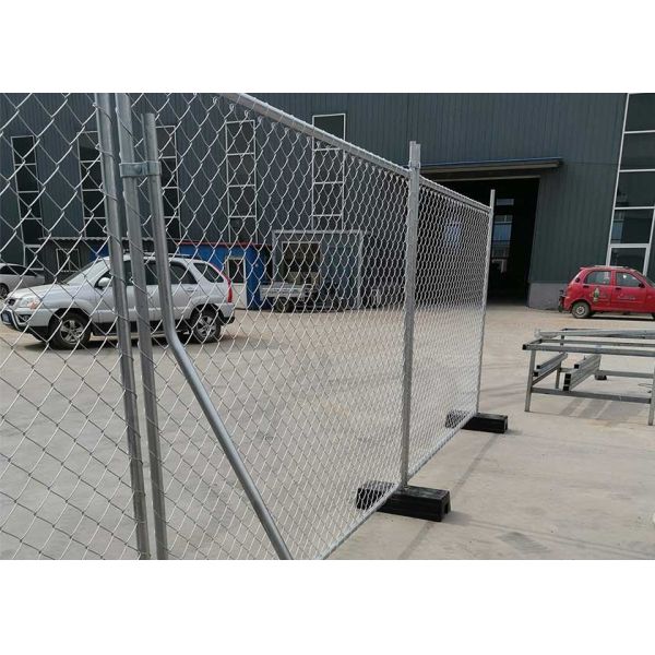 7 Ft Height Temporary Construction Site Fencing Hot Dipped Galvanized With Chain Link Mesh