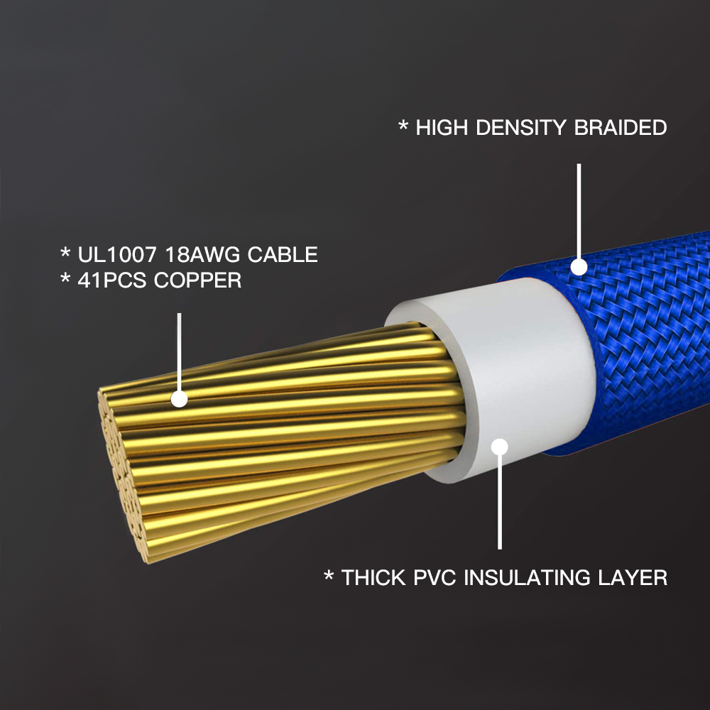 Curved Extension Cord 24pin*2 4+4pin EPS*1 Pcie 8pin (6pin+2pin)pcie*2 Sleeved Power Supply Extension Cable Blue Computer