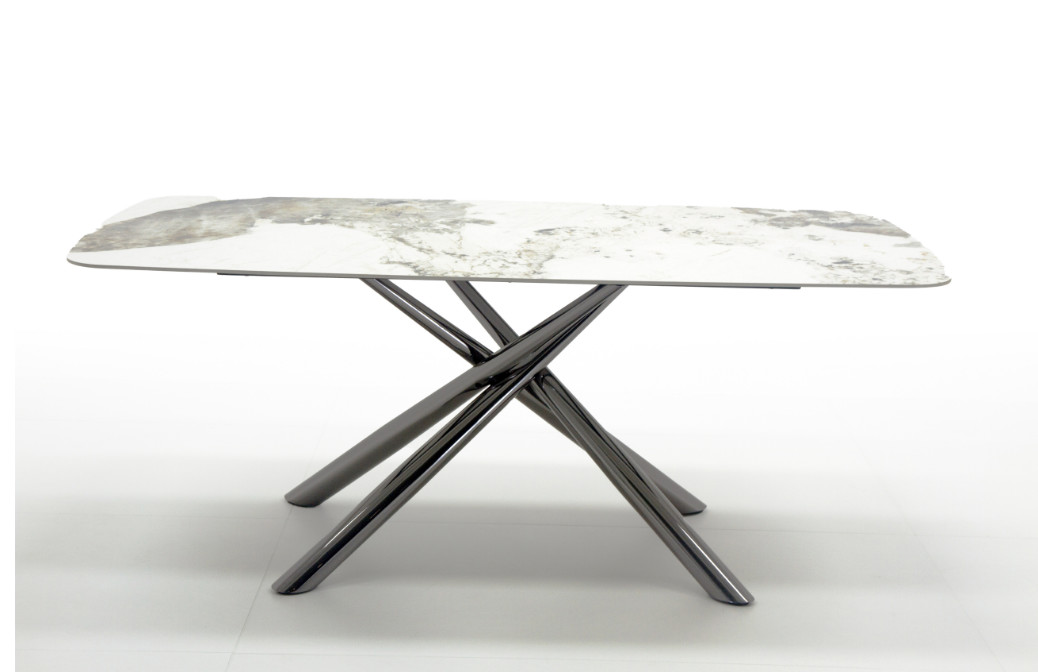 Modern Marble Ceramic Top Dinner Table Set Artificial Sintered Stone Dining Table For Home