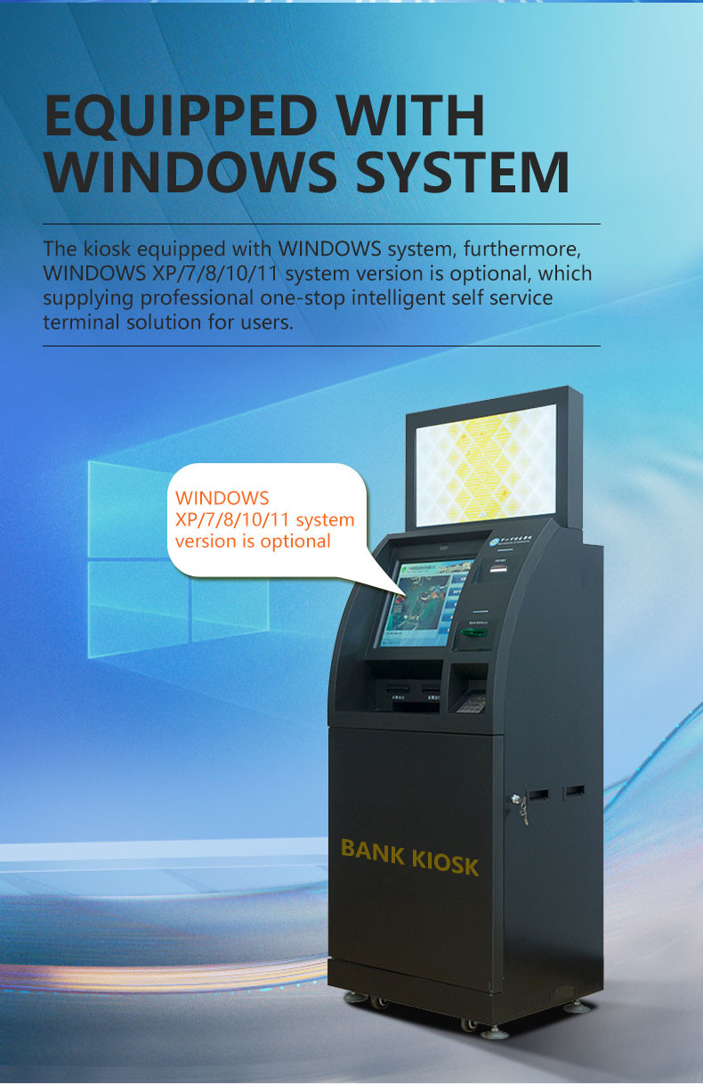 Cash Deposit / acceptor Payment indoor cash machine kiosk Self Service Terminal