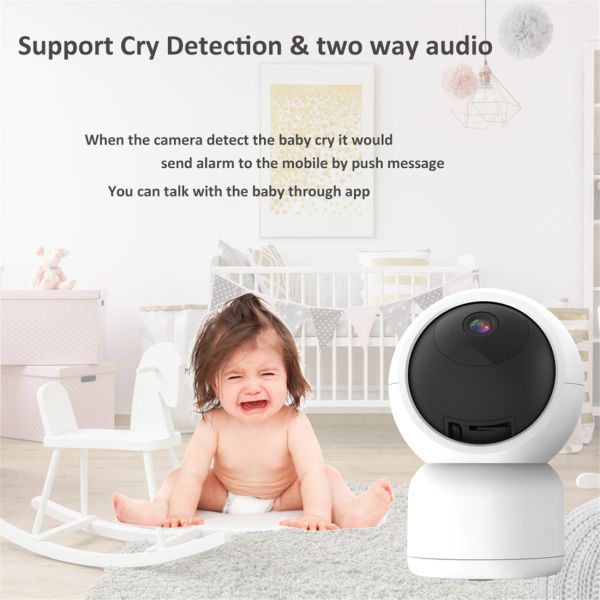 Smart PT Baby Monitor Camera with Cry Detection