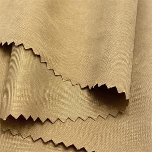 China 85% Polyester 15% Nylon Brushed Twill Peach Skin Beach Pants Fabric wholesale