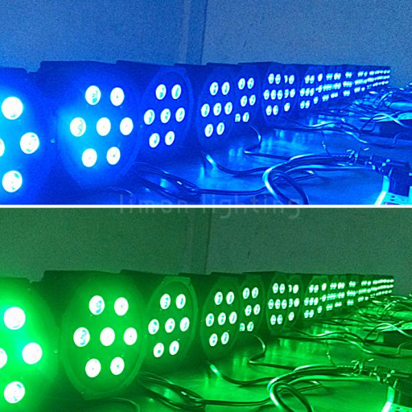 Cheap Price 7x10W 4in1 DMX Stage Plastic LED Flat Par Light RGBW