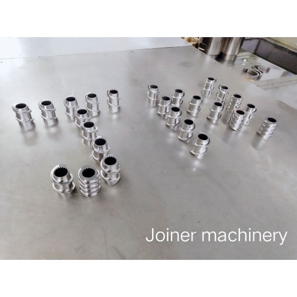 30 Screw Element Pellet Machine Parts Silver Color Double Screw Design