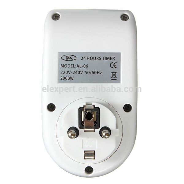 AL-06 220V LCD Display Universal European Plug Socket Plug In Timer