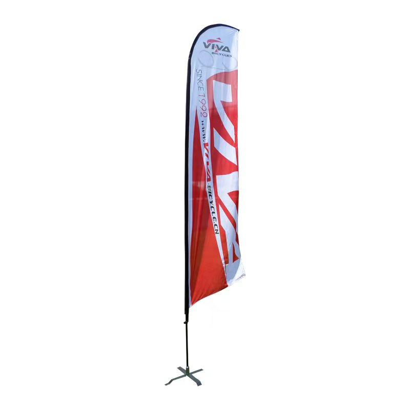 Polyester Custom Advertising Feather Flags Single / Double Sides Digital Printing