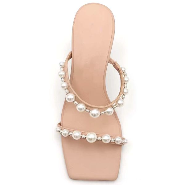 Customized Womens Mule Heels With Durable Rubber Sole